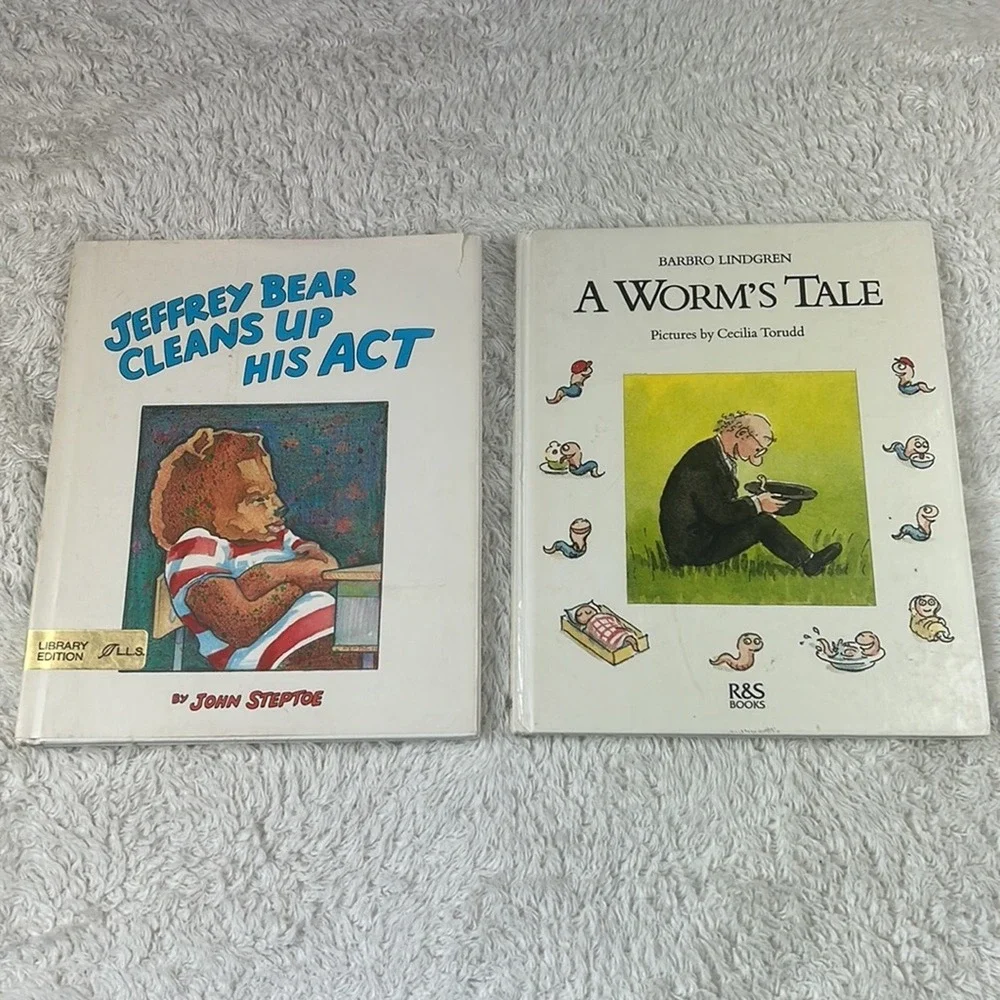 Vintage 80s Book Bundle Teddy Bears Go Shopping A Worms Tale Magic Schoolbus